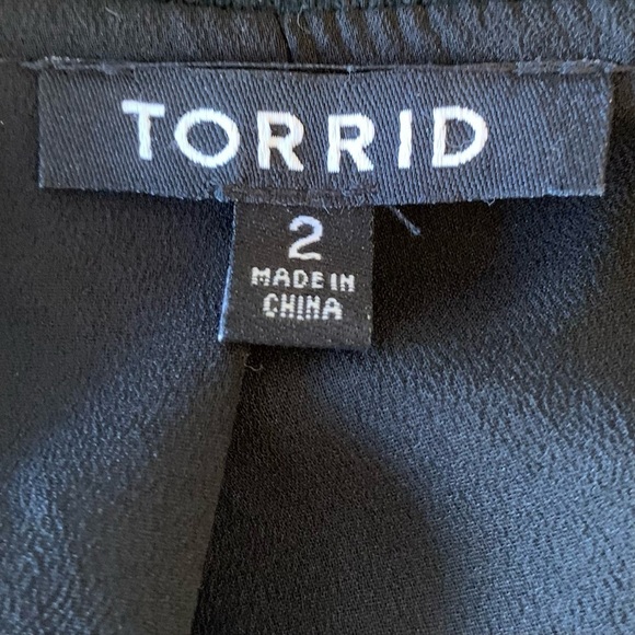 TORRID Black Burnout Velvet Palm Fully Lined Zip Up Jacket Sz 2X - Picture 3 of 8